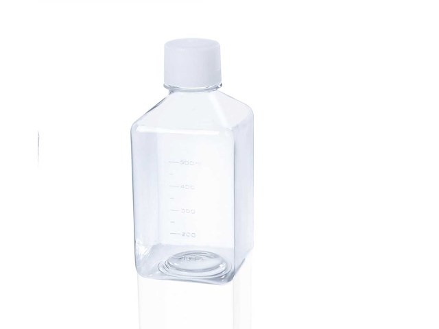 Avantor vwr pet 391-0648 vierkante fles met schroefdop 500ml - afbeelding 1 van  4