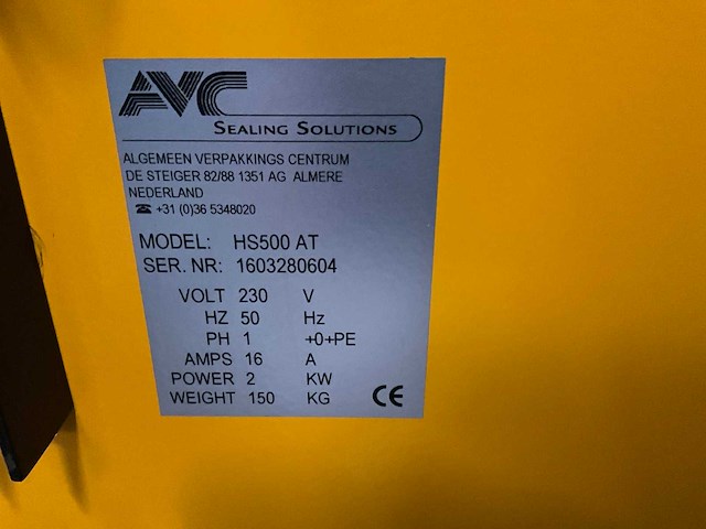 Avc sealing solutions hs 500 at hoeksealmachine - afbeelding 2 van  10