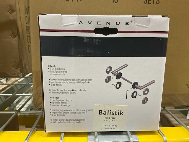 Avenue balistik rond rozet deurkruk set (32x) - afbeelding 2 van  3
