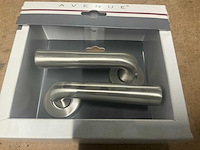 Avenue bianco deurkruk rond rozet rvs (10x) - afbeelding 2 van  5