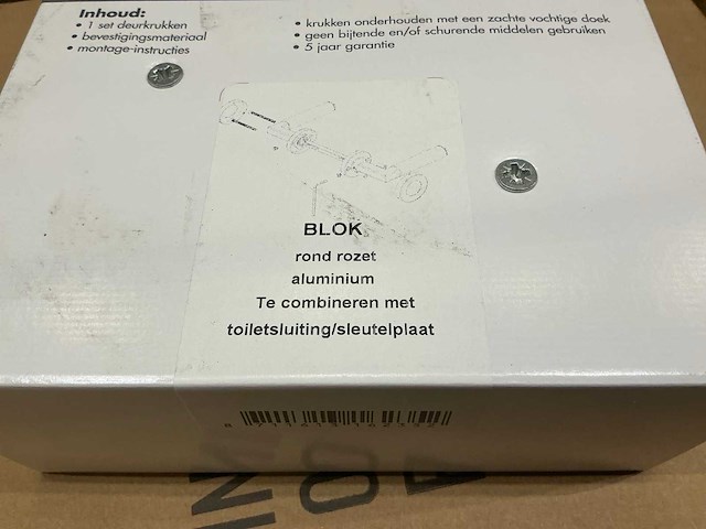 Avenue blok deurkruk set rond rozet aluminium (32x) - afbeelding 4 van  5
