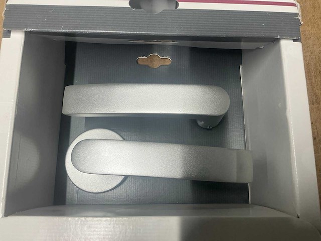 Avenue blok deurkruk set rond rozet aluminium (43x) - afbeelding 4 van  7