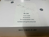 Avenue blok deurkruk set rond rozet aluminium (43x) - afbeelding 6 van  7