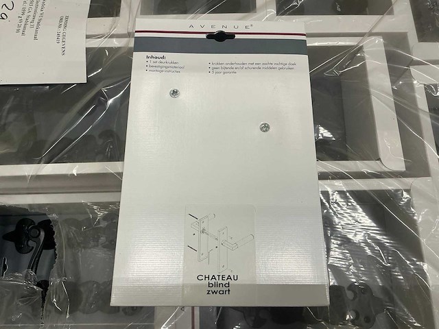 Avenue chateau blind zwart deurkruk set (90x) - afbeelding 3 van  5