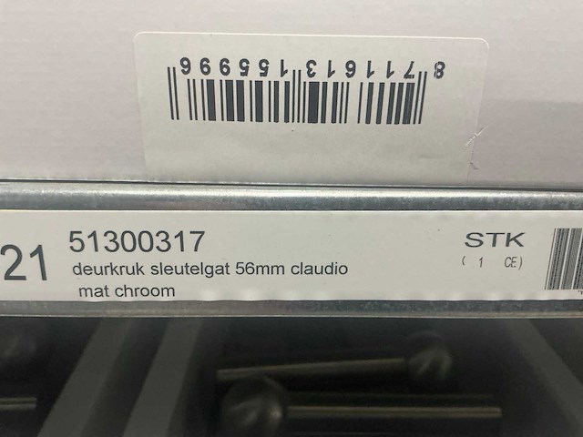 Avenue claudio deurkrukset mat chroom 56mm (13x) - afbeelding 4 van  5