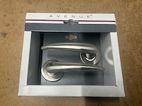 Avenue corno rond rozet deurkruk set rvs (50x) - afbeelding 1 van  6