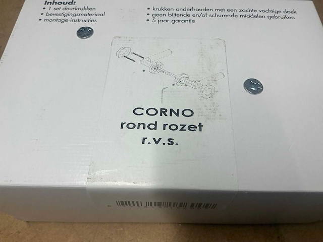 Avenue corno rond rozet deurkruk set rvs (50x) - afbeelding 2 van  6