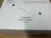 Avenue corno rond rozet deurkruk set rvs (50x) - afbeelding 2 van  6