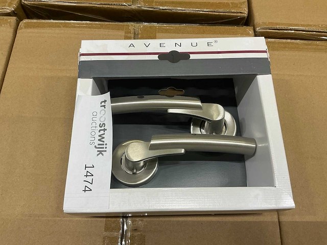 Avenue duo rond rozet deurkruk set (240x) - afbeelding 2 van  5