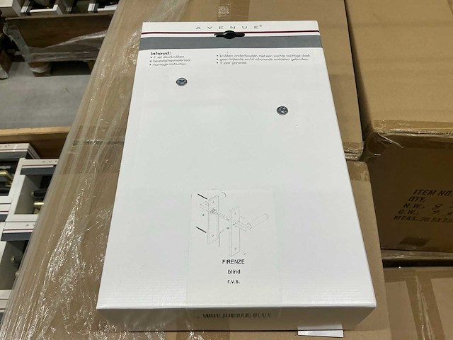 Avenue firenze blind rvs deurkruk set (90x) - afbeelding 3 van  5