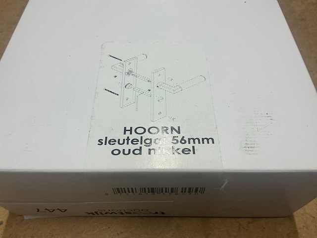 Avenue hoorn deurkruk set 56mm oud nikkel (3x) - afbeelding 4 van  5