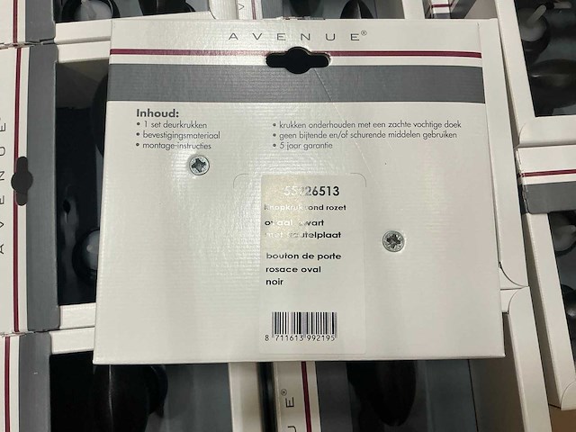 Avenue knop zwart deurkruk set (96x) - afbeelding 6 van  10