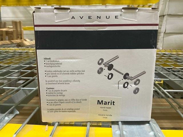 Avenue marit rond rozet deurkruk set (16x) - afbeelding 2 van  4