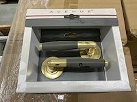 Avenue nostalgie rond rozet deurkruk set (160x) - afbeelding 2 van  5