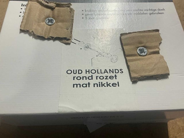Avenue oud hollands rond rozet deurkruk set (4x) - afbeelding 4 van  5