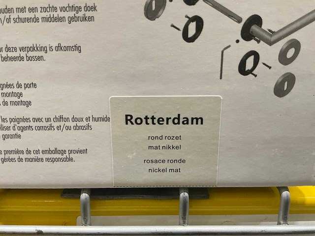 Avenue rotterdam rond rozet deurkruk set mat nikkel (32x) - afbeelding 3 van  6