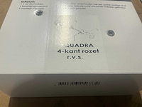 Avenue squadra vierkant rozet deurkruk set rvs (24x) - afbeelding 4 van  5