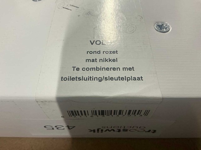 Avenue vola rond rozet deurkruk set mat nikkel (16x) - afbeelding 5 van  6