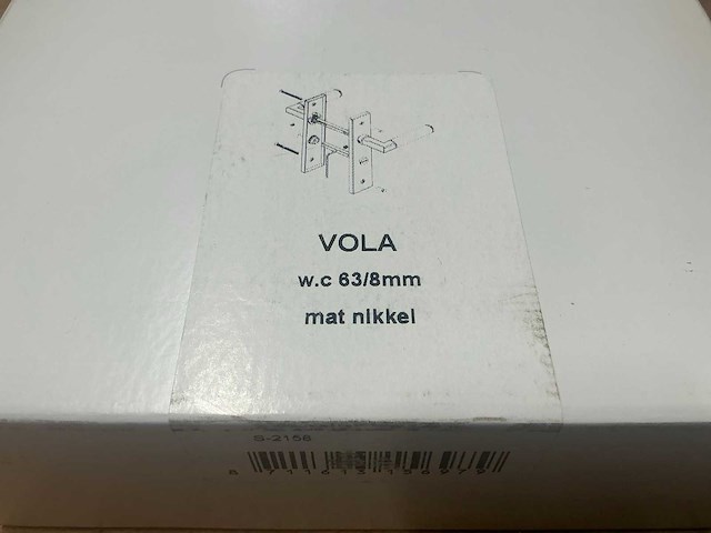 Avenue vola wc deurkruk set 63/8mm mat nikkel (37x) - afbeelding 2 van  7