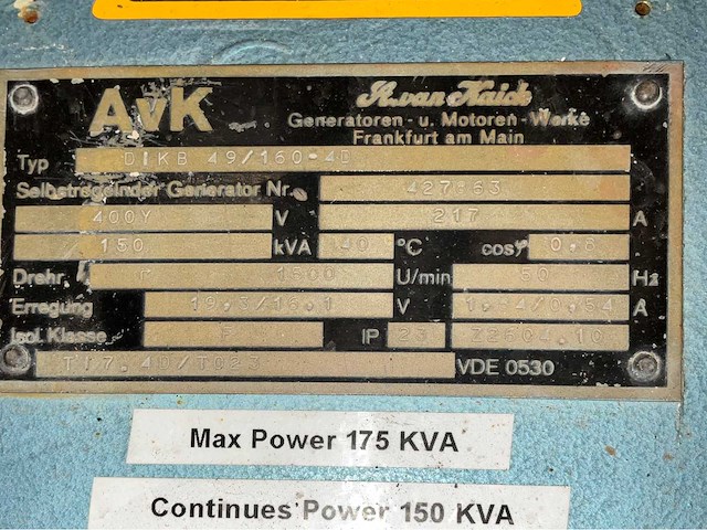 Avk mb 150 kva noodstroomaggregaat - afbeelding 16 van  24