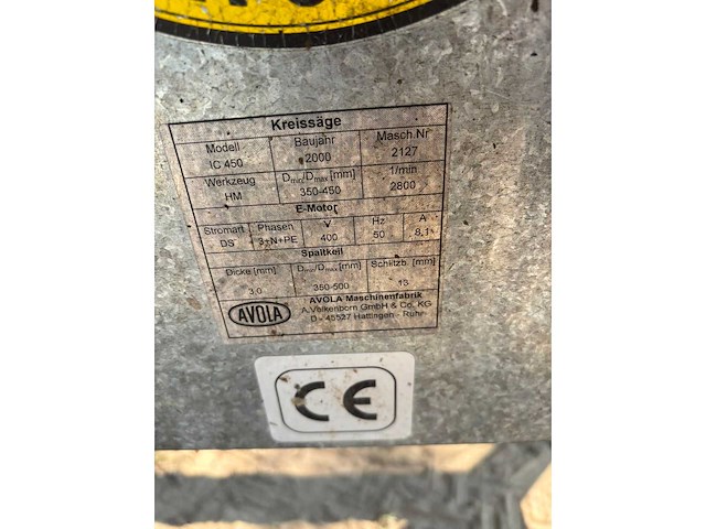 Avola - ic 450 - cirkelzaagmachine - afbeelding 2 van  2