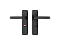 Axa deurkrukset curve klik blindschild met wc/badkamersluiting zwart - afbeelding 1 van  4