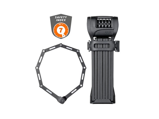 Axa fold lite c100 fietsslot vouwslot code sluiting zwart - afbeelding 2 van  4