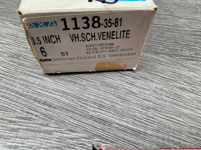 Axa rvs scharnier venelite 89x89mm (6x) - afbeelding 3 van  3