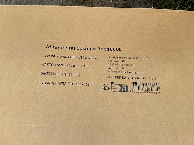 Axi - miles - 1000 l metalen opbergbox - 185x82x75cm (4x) - afbeelding 4 van  10