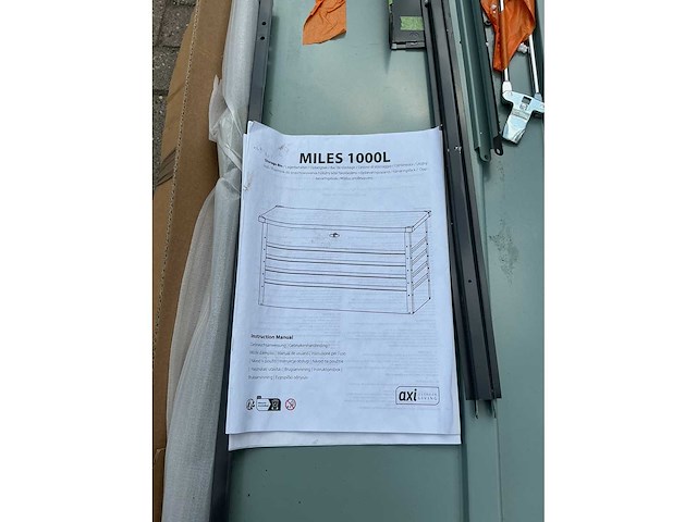 Axi - miles - 1000 l metalen opbergbox - 185x82x75cm (4x) - afbeelding 8 van  10