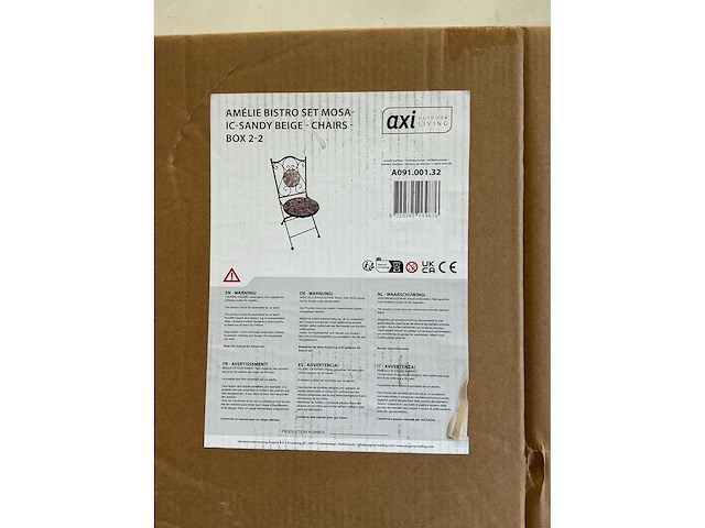 Axi amélie bistro stoelen-set opklapbaar - afbeelding 2 van  2