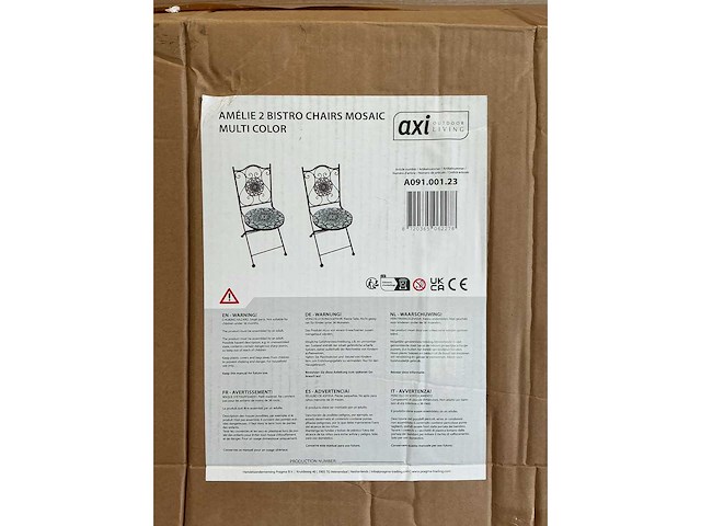 Axi amélie mosaïc bistro stoel (2x) - afbeelding 3 van  3