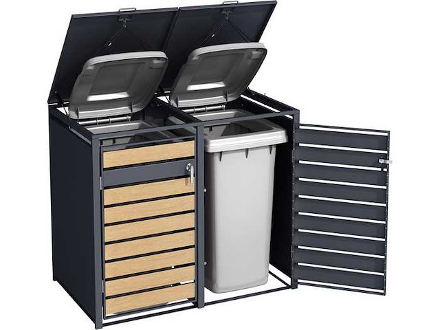 Axi lucas containerombouw voor 2 afvalcontainers - 240l - afbeelding 2 van  5