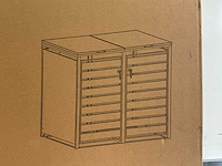 Axi lucas containerombouw voor 2 afvalcontainers - 240l - afbeelding 4 van  5