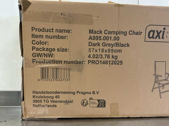 Axi mack verstelbare kampeerstoel - afbeelding 6 van  6