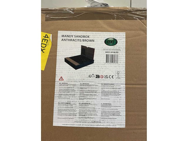 Axi mandy zandbak met opbergruimte en deksel - afbeelding 6 van  6