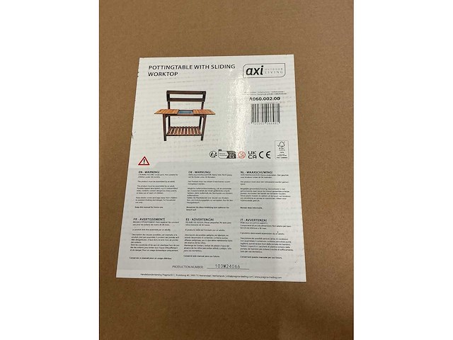 Axi oppottafel met verschuifbaar werkblad - afbeelding 4 van  5