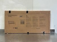Axi otis houten tuinbank met matzwart stalen frame - afbeelding 4 van  5