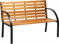 Axi otis houten tuinbank met matzwart stalen frame - afbeelding 1 van  3