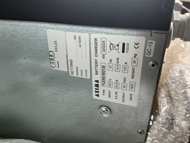 Axima flexis 80d125 acculader - afbeelding 2 van  3