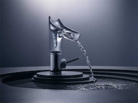 Axor starck v wastafelkraan met glazen uitloop