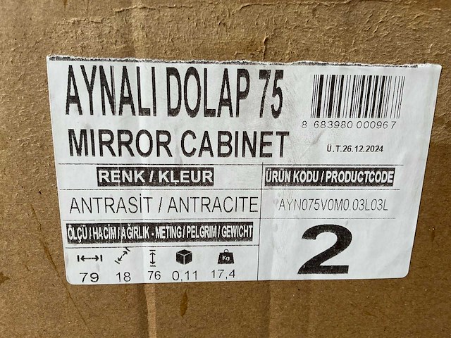 Aynal dolap75 badkamer spiegelkast (7x) - afbeelding 4 van  4