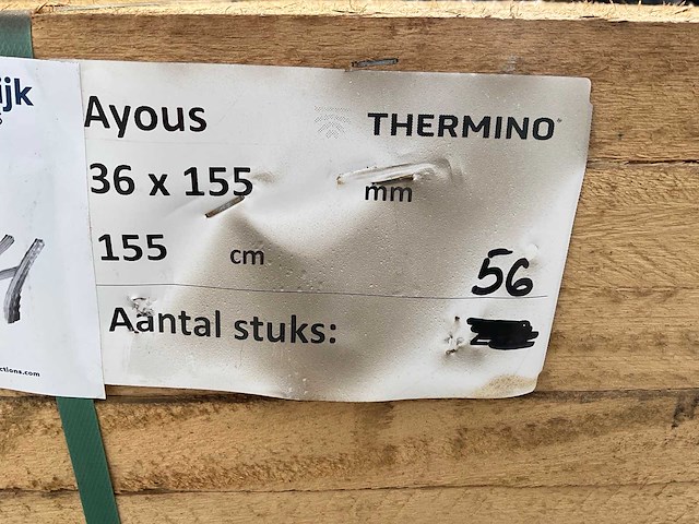 Ayous / abachi ruw onbewerkt (56x) - afbeelding 4 van  4