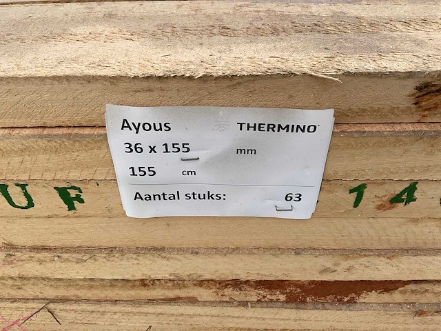 Ayous / abachi ruw onbewerkt (63x) - afbeelding 4 van  4
