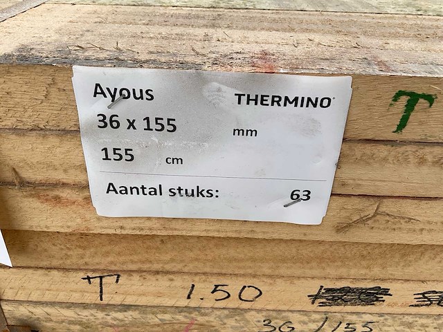 Ayous / abachi ruw onbewerkt (63x) - afbeelding 4 van  4