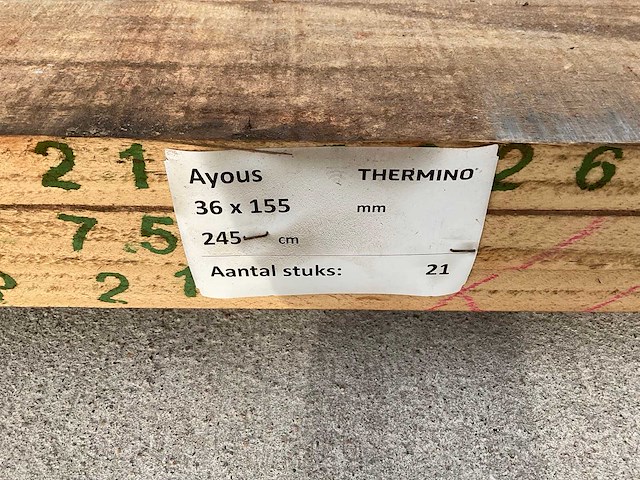 Ayous / abachi ruw onbewerkt (67x) - afbeelding 6 van  12