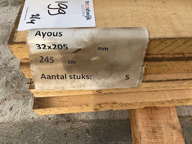Ayous / abachi ruw onbewerkt (67x) - afbeelding 9 van  12