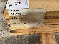 Ayous / abachi ruw onbewerkt (67x) - afbeelding 9 van  12