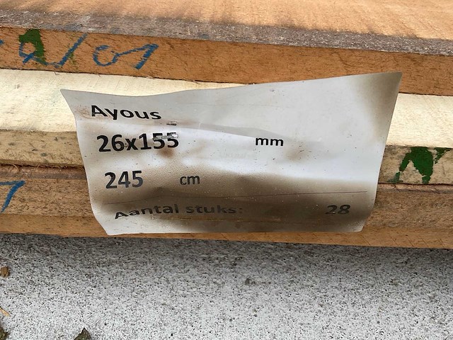 Ayous / abachi ruw onbewerkt (67x) - afbeelding 12 van  12
