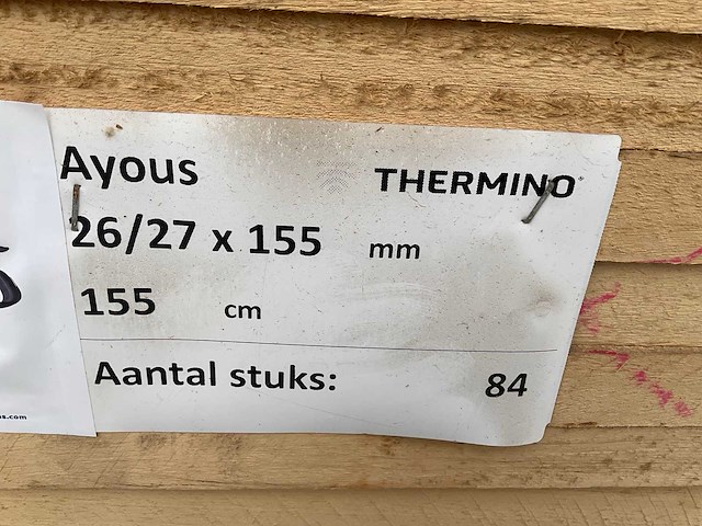 Ayous / abachi ruw onbewerkt (84x) - afbeelding 4 van  4